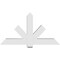 Ekena Millwork Kennewick Architectural Grade PVC Gable Bracket, 60"W x 32 1/2"H x 6"D x 6"F, 13/12 Pitch GBP060X33X0606KEN00 - alternate 3